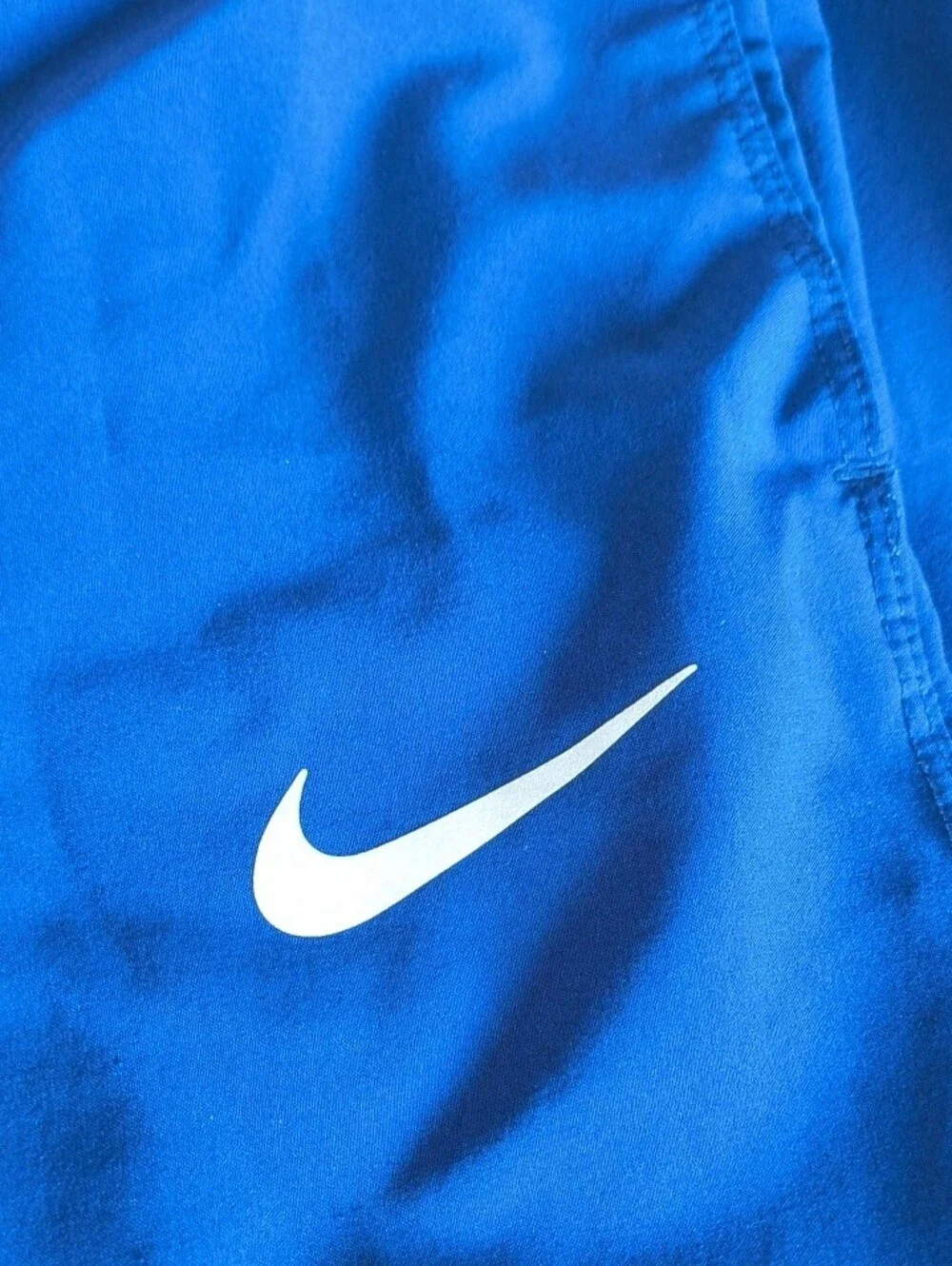 Nike Royal Blue Kids Athletic Shorts with White Swoosh AE